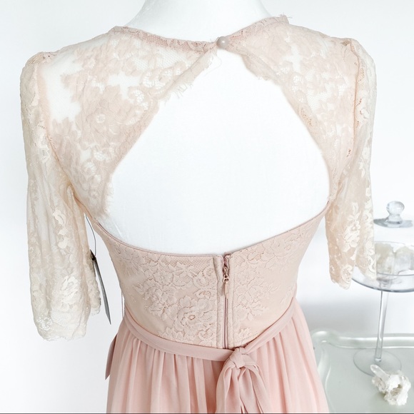 Lulu’s Chiffon Maxi Dress with Delicate Sleeves - Picture 7 of 9